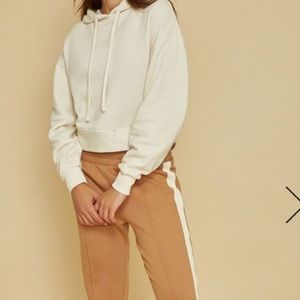 WSLY prince zip cropped hoodie